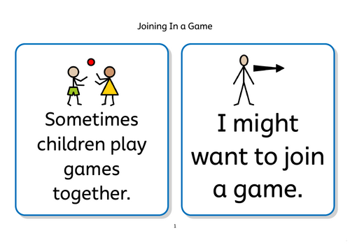 Joining In a Game Social Story