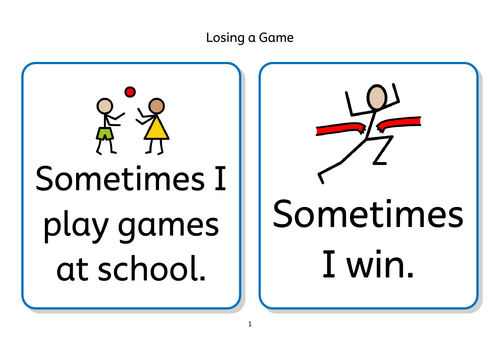 Losing a Game Social Story