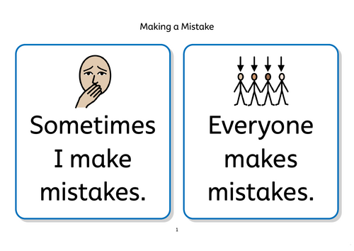 Making a Mistake Social Story