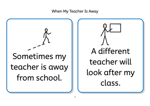 When My Teacher Is Away Social Story