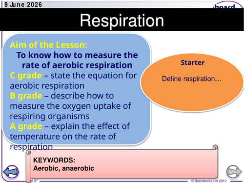 IGCSE CIE Biology Respiration and Gas Exchange SoW.updated 2026