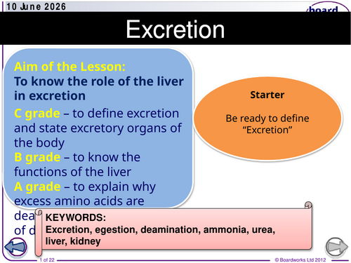 IGCSE CIE Biology Excretion SoW.updated 2026