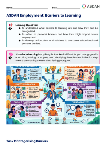 ASDAN Employment - Barriers to Learning