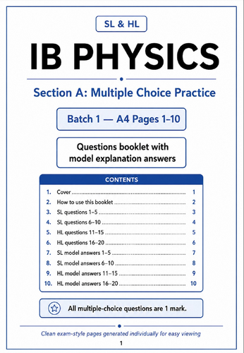 IB Physics practical booklet Section A