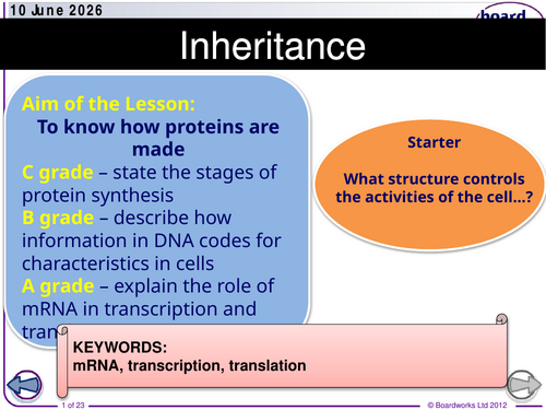 IGCSE CIE Biology Inheritance and Genetics SoW.updated 2026
