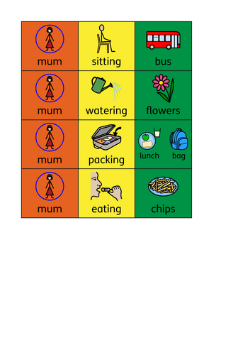 Oliver's Vegetables Colourful Semantics