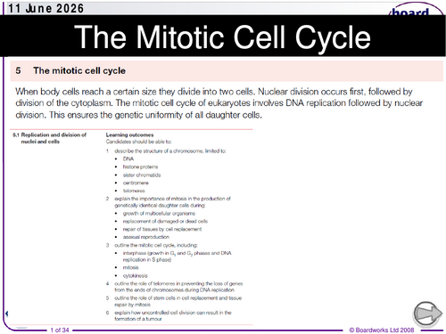 AS CIE Biology Mitotic Cell Cycle SoW.updated 2026