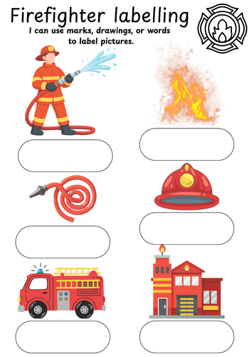 People Who Help Us - Fire brigade, Police and dentist labelling