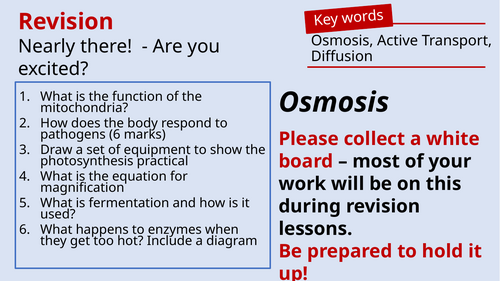 Osmosis Revision Lesson - AQA Combined Science Biology Paper 1
