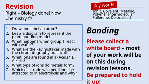 Bonding Revision Lesson - AQA Combined Science Chemistry Paper 1