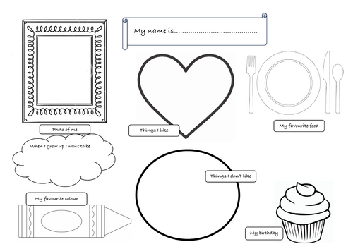 All about me worksheet