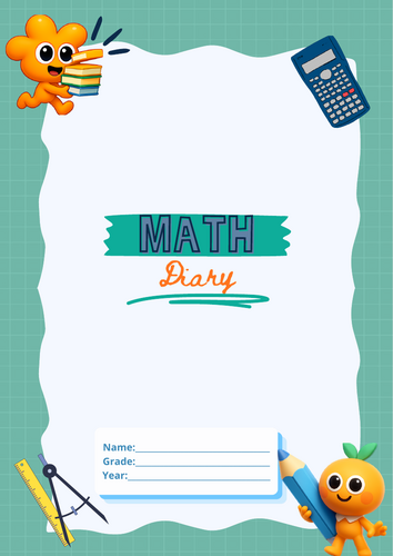 All-in-one Math Journal and Lesson Planner (40 page Student and Teacher kit)