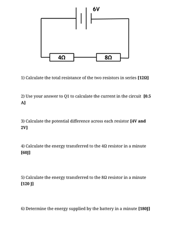 AQA P5.4 Electrical current and energy transfer