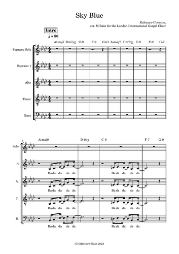 Sky Blue - SATB Arrangement