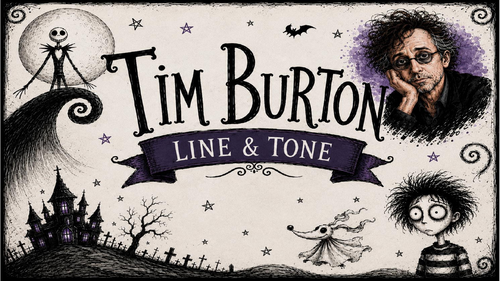 Tim Burton KS3 Art Lesson 4: Line & Tone | Shading and Texture Techniques