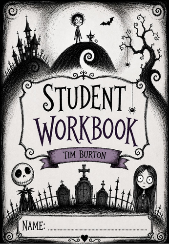 Tim Burton KS3 Art Student Workbook | Complete Artist Study Workbook