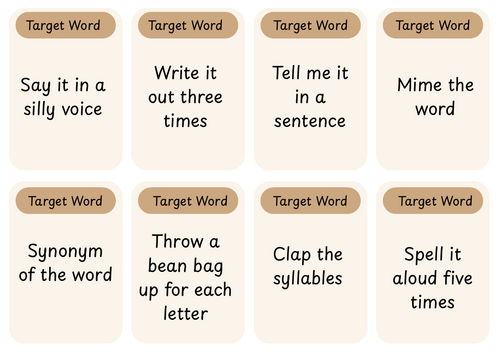 Spelling Quick-Fire Challenge Cards – 24 Fun Activities