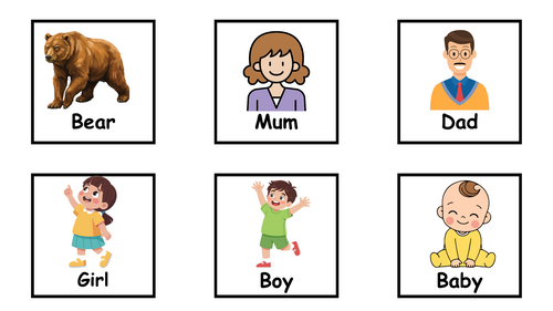 We are going on a bear hunt vocab cards