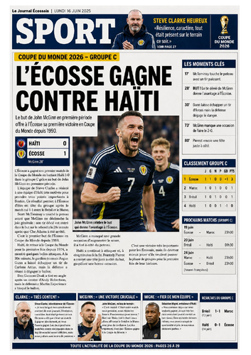 Scotland Haiti football report