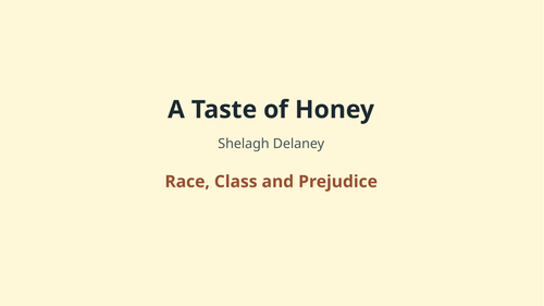A Taste of Honey – Shelagh Delaney – Race, Class and Prejudice