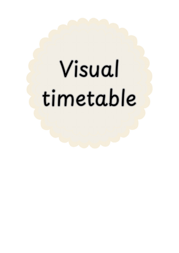 EYFS Visual Timetable