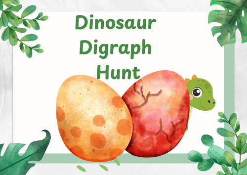 Dinosaur Digraph Hunt Low Prep Phonics Recognise and Sort Digraphs