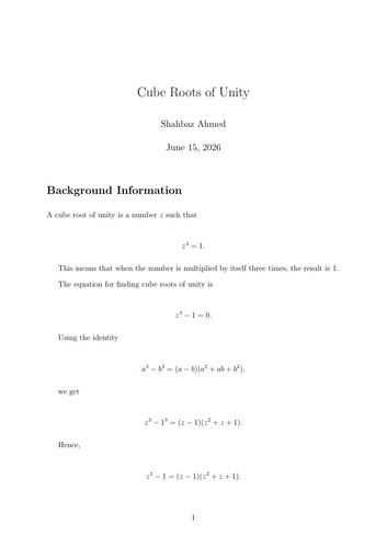 Cube Roots of Unity Mastery Guide