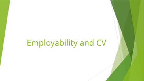 CV and Employability Lesson