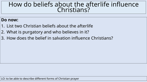 AQA GCSE Religion Christian practices