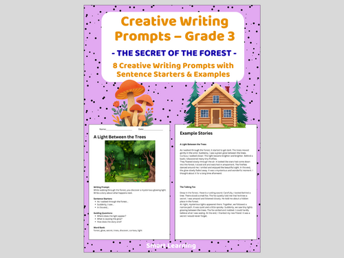 Creative Writing Prompts – Grade 3 | The Secret of the Forest Writing Activities