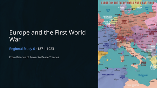 IB History HL Europe: World War I (1871-1923)