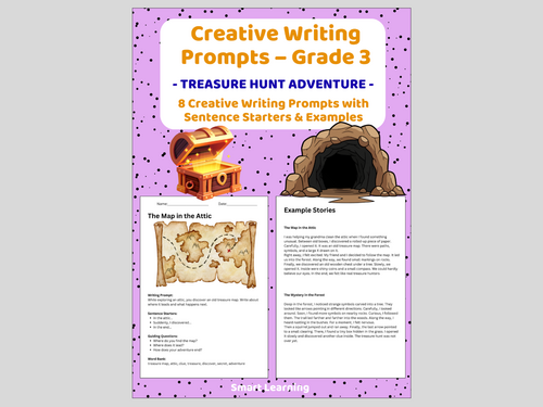 Creative Writing Prompts – Grade 3 | Treasure Hunt Adventure