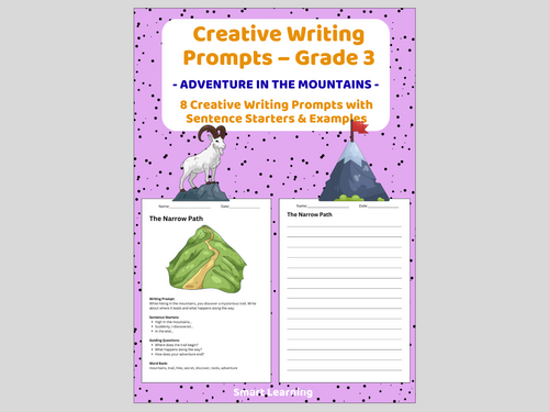 Creative Writing Prompts – Grade 3 | Adventure in the Mountains