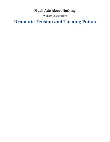 Much Ado About Nothing - William Shakespeare – Dramatic Tension