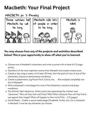 KS3 SEND MACBETH PROJECT