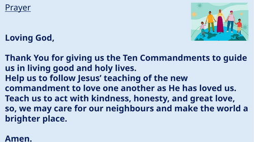 YEAR 5 - Creation and Covenant - Lesson 10 ( To know you more clearly)