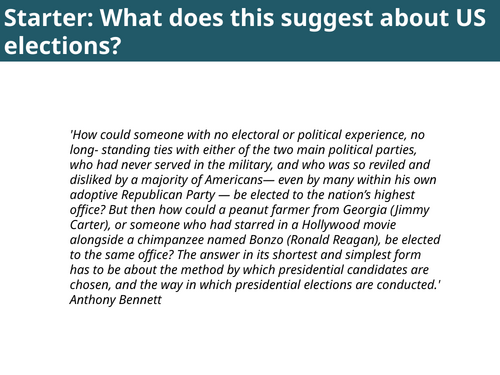 AQA US politics- Electoral SYstems