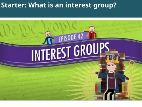 AQA Politics - Interest groups USA