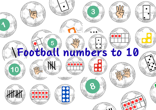 Football numbers to 10- continuous provision- EYFS- Year 1