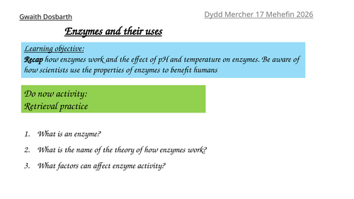Enzymes and their Uses