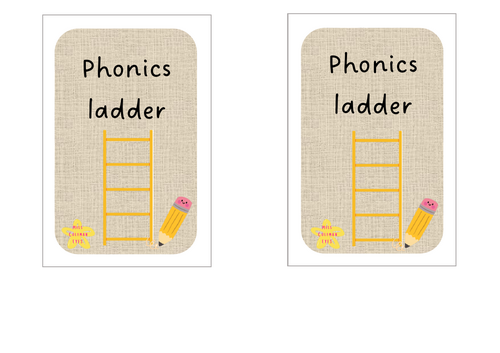 Special friends phonics ladders