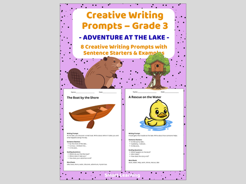 Creative Writing Prompts – Grade 3 | Adventure at the Lake