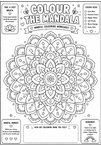 Colour the Mandala | End of Term Art Activity | KS2 KS3 KS4 Cover Lesson