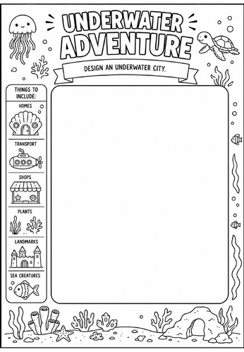 Underwater Adventure | End of Term Art Activity | KS2 KS3 KS4 Cover Lesson