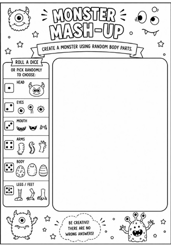 Monster Mash-Up | End of Term Art Activity | KS2 KS3 KS4 Cover Lesson