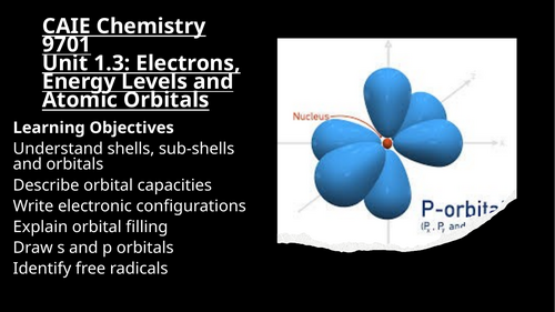 Electrons, Energy Levels and Atomic Orbitals