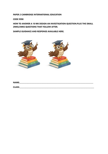 Paper 2 AS Psychology Design a study sample response
