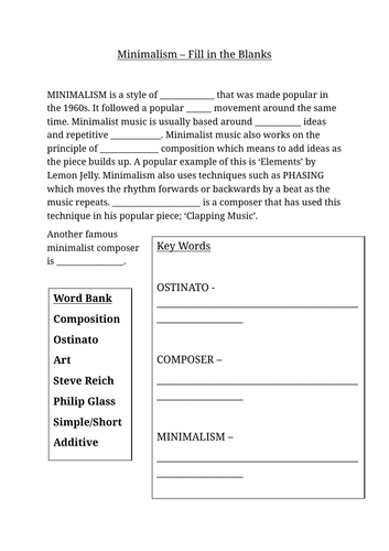 Minimalism Music Cover Resource