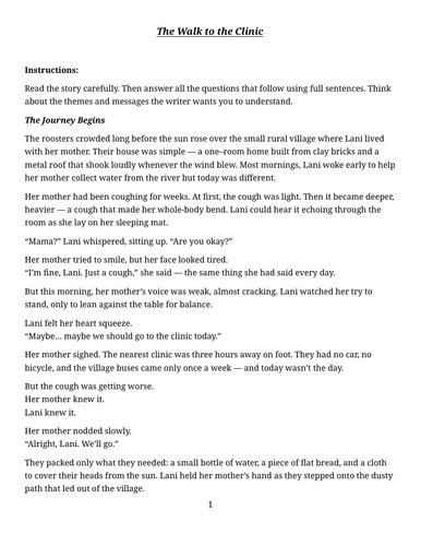 Globalisation and Health  Case Study– The Walk to the Clinic | KS3 Geography