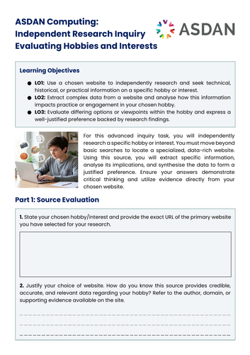 ASDAN Computing - Using Technology for Research